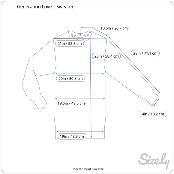 NWOT GENERATION LOVE Leopard Floral Animal Graphic Novelty Print Sweater Small - Picture 12 of 12